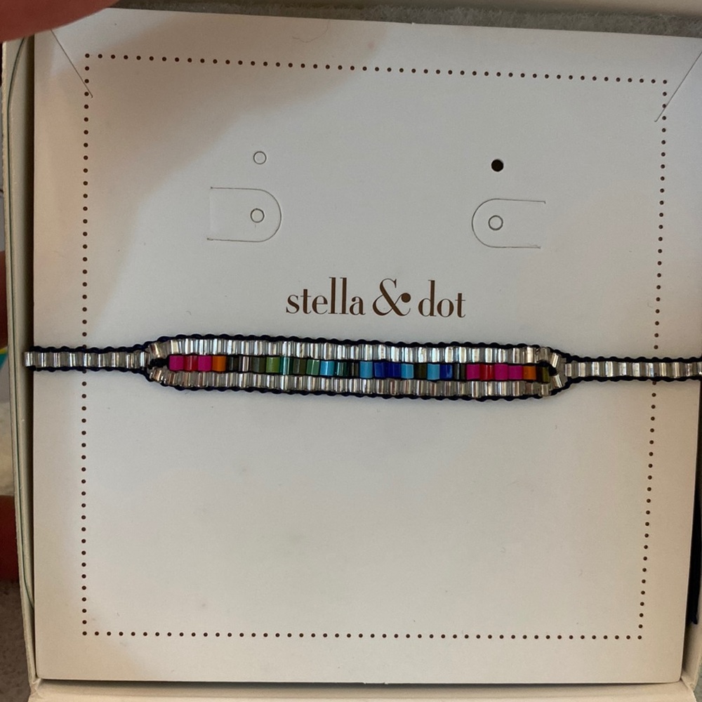 NWOT Stella & Dot Unity Wishing Bracelet Beaded Boho Adjustable.